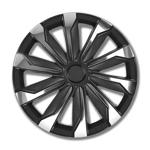 Petex Radkappe 17" Zoll Radzierblenden Satz Radblende schwarz silber RB563517