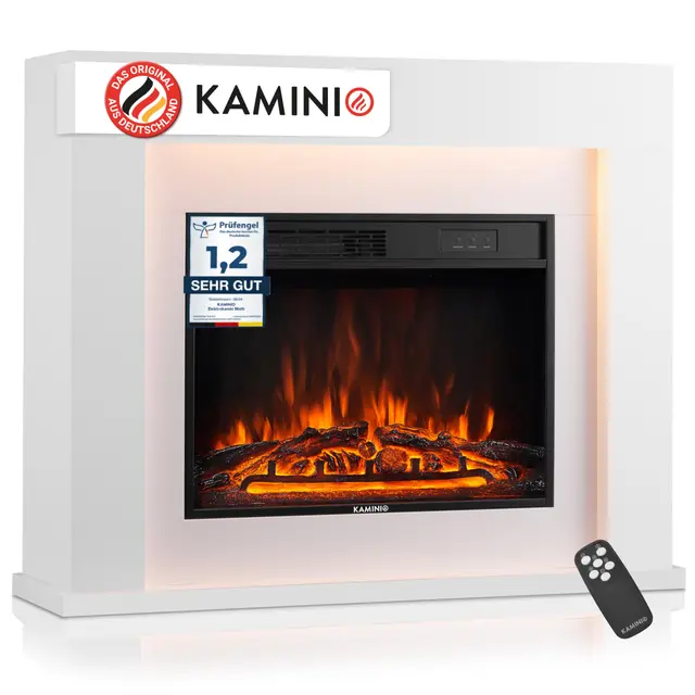 KAMINIO Matti Elektrokamin 38 Zoll Weiß