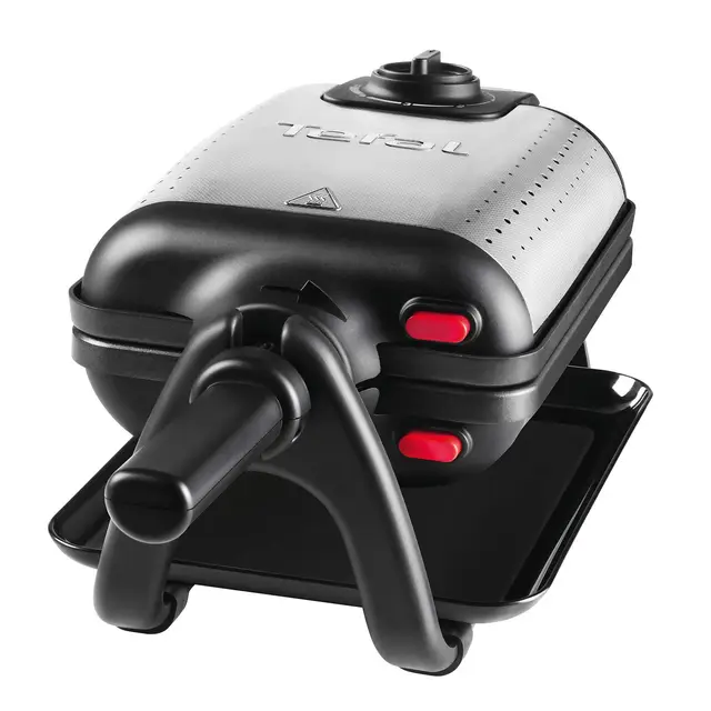 Tefal King Size Waffeleisen WM756D, Doppelwaffeleisen für 2 belgische, Dreh-Funktion, antihaftbeschichtete Platten, Dicke Waffeln, Temperaturregler,leichte Reinigung,120W,1L [Energieklasse A+]