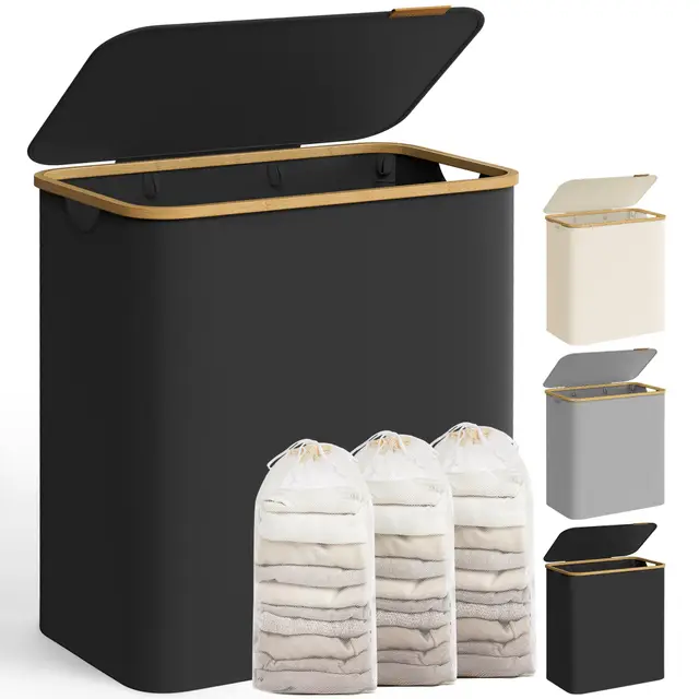 songmics wäschesortierer 3 fächer 150l