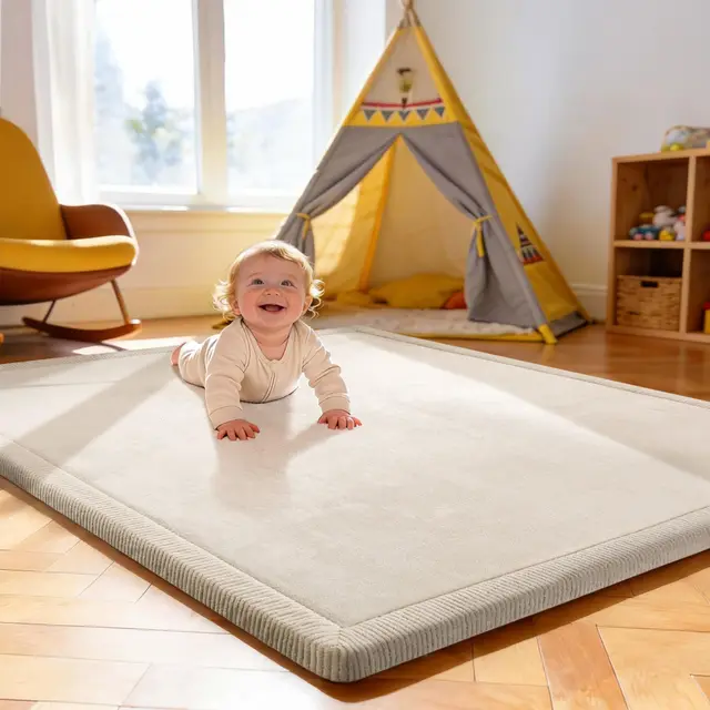 treeboy spielmatte baby 120x170 beige