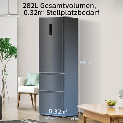chiq kühl gefrierkombination 200cm