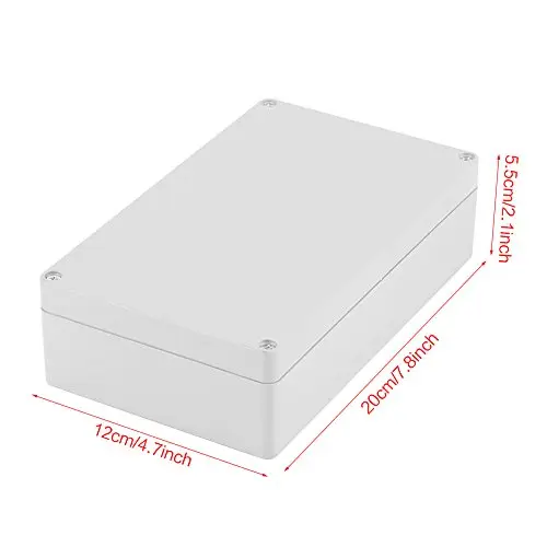 Dioche Wasserdichte Verdrahtungsbox IP65 Elektroprojekt Verdrahtungsgehäuse Box für Anschluss, 20,0 x 12,0 x 5,5 cm, ABS, Schwarz