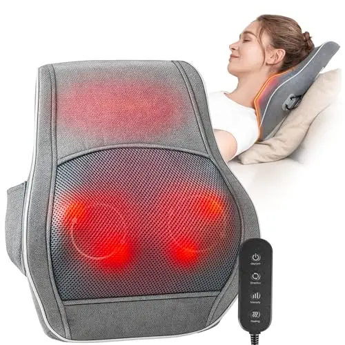 Brelley Massagegerät, Nackenmassagegerät mit Wärme, Shiatsu Rückenmassagegerät mit 3D Tiefengewebs Massagegeräte für Nacken, Rücken, Beine - Geschenke für Frauen, Männer & Eltern