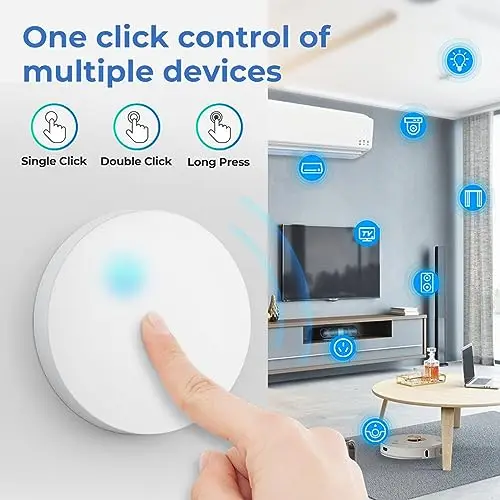 Intelligente Szenentaste, für Tuya Smart Home Zigbee Wireless Switch APP-Steuerung von Smart Home-Geräten, programmierbare Home Intelligence-Szeneneinstellungen, Zigbee-Hub erforderlich