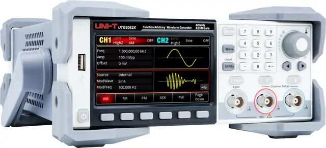 uni-t utg2062x funktionsgenerator 60 mhz