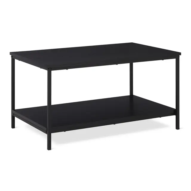 Amazon Basics Couchtisch, Rechteckig, Schwarz, 50,5cm x 80cm x 42cm | Mitteltisch