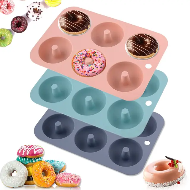 3 Stück Donut-Backform 6 Mulden antihaftbeschichtet