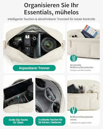 bagsmart puffer kameratasche klein