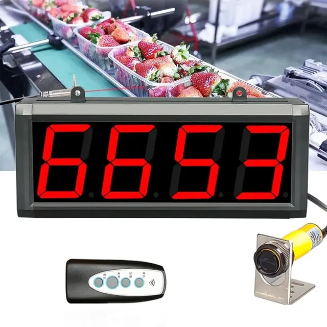6-stelliger Digitalzähler, Produktionslinienzähler mit induktiver Durchgangsprüfung, Zählbereich bis 999999, Erfassungsbereich 10–70 cm, Abschaltspeicherfunktion, hohe Präzision