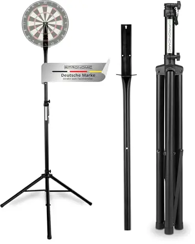 Pronomic DA-45S Ständer für Dartscheibe - Dartboard Halterung - Dartständer aus Stahl - Stufenlos höhenverstellbar