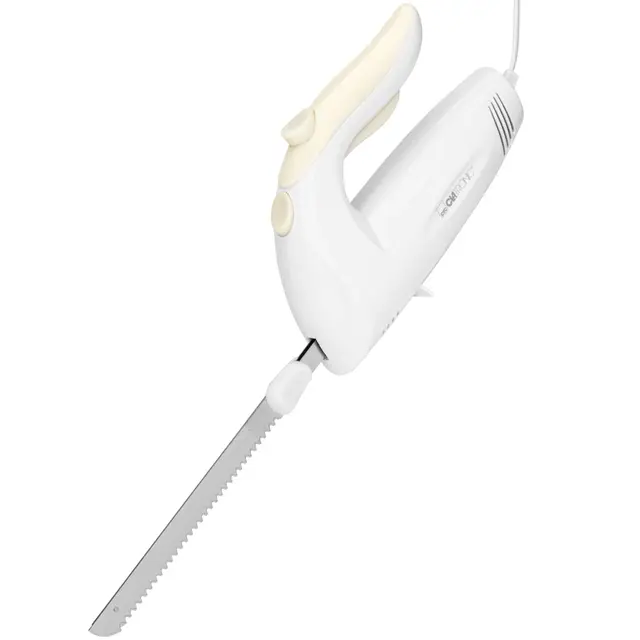 Clatronic® elektrisches Messer | Elektromesser für Fleisch, Brot und Tiefkühl | Edelstahl-Klinge | rostfrei und spülmaschinengeeignet | starker 150W Motor | elektrisches Küchenmesser | EM 3062