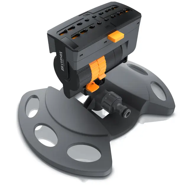Brandson - Rasensprenger mit 16 Düsen für große Flächen – 3/4 Zoll Viereckregner - Sprühmuster einstellbar von parallel bis gefächert - Oszillation – Garten Rasensprinkler