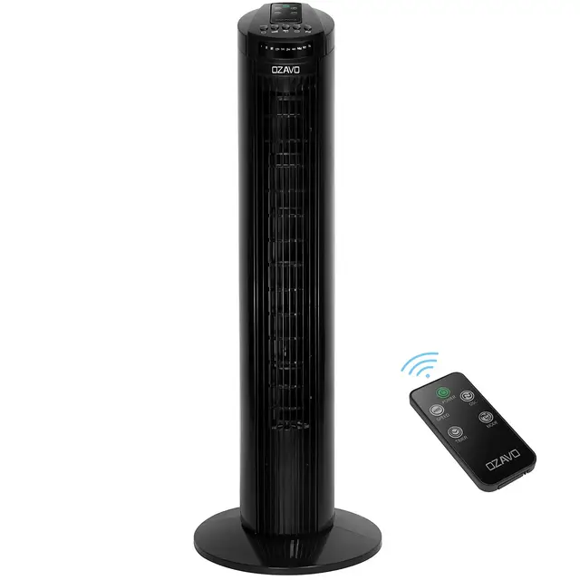 Turmventilator, 3 Stufen Ventilator, oszillierend Standventilator, Tower-Ventilator Säulenventilator mit Fernbedienung, 74cm
