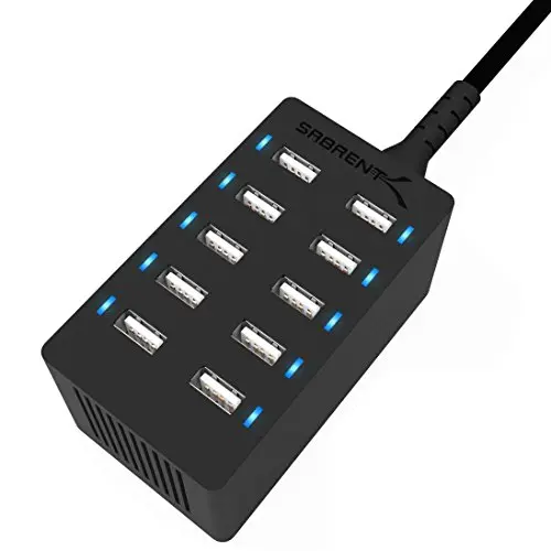 Sabrent 60W 10-Port USB-Ladestation