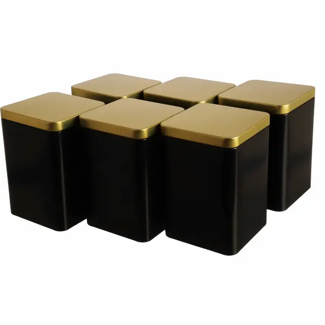 dosenritter eckige teedose 6er set