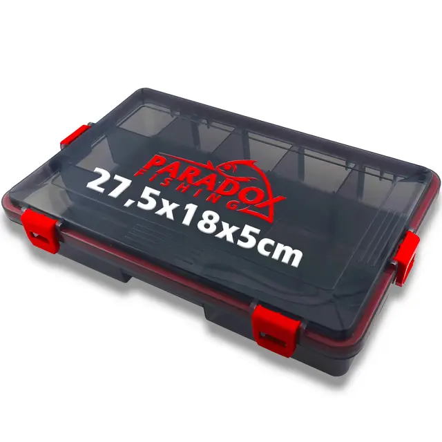 Paradox Fishing wasserdichte Köderboxen I M 27,5x18x5cm I Angelbox Köderbox Angeln Angelkoffer groß Tackle Box Angeln Angelkasten - für Angelzubehör