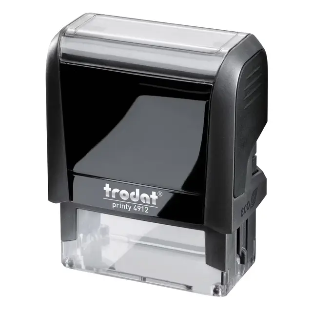 Stamp by Me – Stempel Personalisiert | Firmenstempel mit Text Schwarz | Langlebiger Selbstfärbender Adressstempel | Personalisierter Namensstempel 47x18 mm, Max. 4 Zeilen | Nachfüllbares Stempelkissen