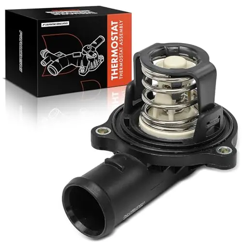 Frankberg Thermostat Kühlmittel mit Dichtung 87 °C Kompatibel mit A4 8EC B7 2.7L 3.0L 2004-2008 A6 4F2 C6 2.7L 3.0L 2004-2011 Q7 4LB 3.0L 3.6L 2006-2015 Replace# 059121111F
