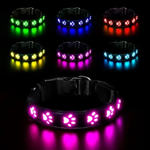 auauy led leuchthalsband hund usb