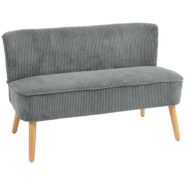 homcom 2-sitzer cord sofa 117 cm