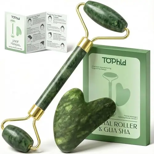 tophld Jade Gua Sha & Gesichtsroller Set