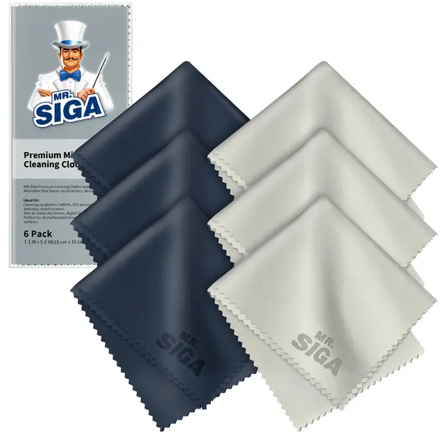 mr.siga mikrofaser brillenputztuch 6er