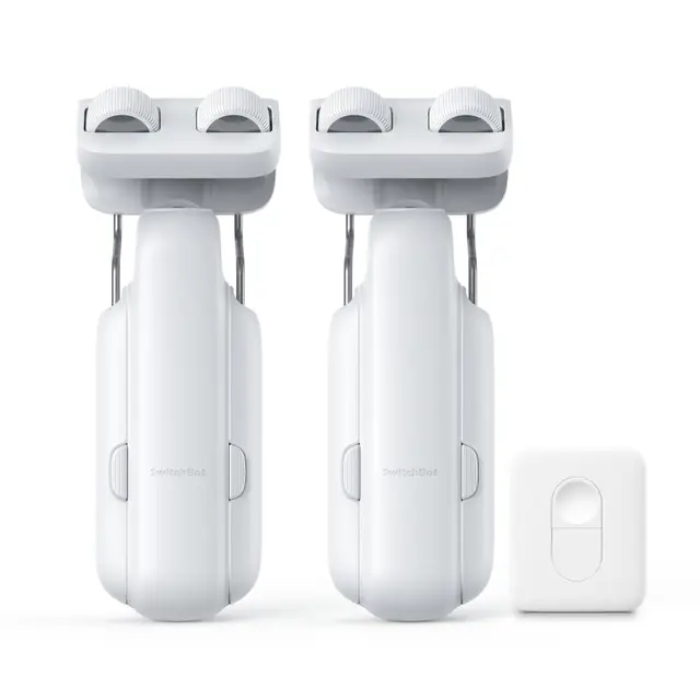 SwitchBot Elektrischer Vorhang Öffner für Gardinenstangen, Bluetooth Fernbedienung und App Steuerung, Leiser Hochleistungsmotor, Kompatibel mit Matter & Apple Home (SwitchBot Hub erforderlich)