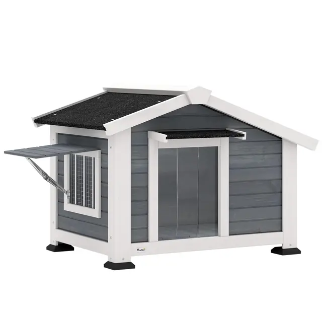 pawhut hundehütte 98x76x69 cm