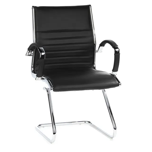 hjh OFFICE Parma V Fauteuil Cuir Noir