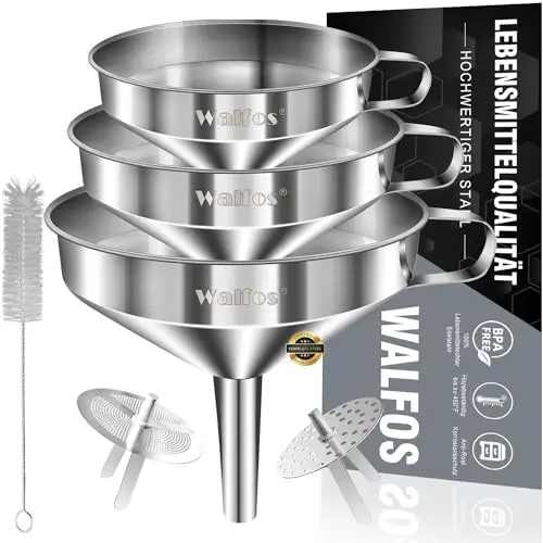 walfos trichter set edelstahl 3 größen