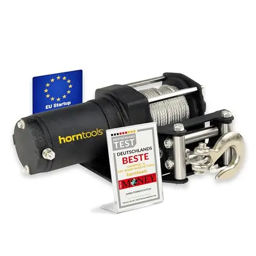 horntools Elektrische Seilwinde Beta 12V, 0,9 Tonnen Zugkraft