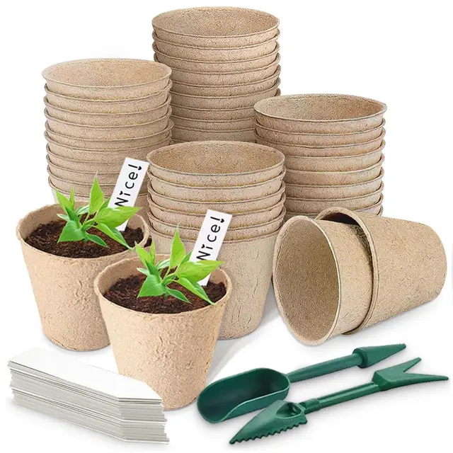 aileem 40 stück anzuchttöpfe set 8cm bio