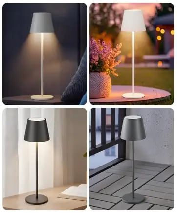 Klighten LED Dimmbare Akku Tischlampe 3W 3000K IP54 USB-C
