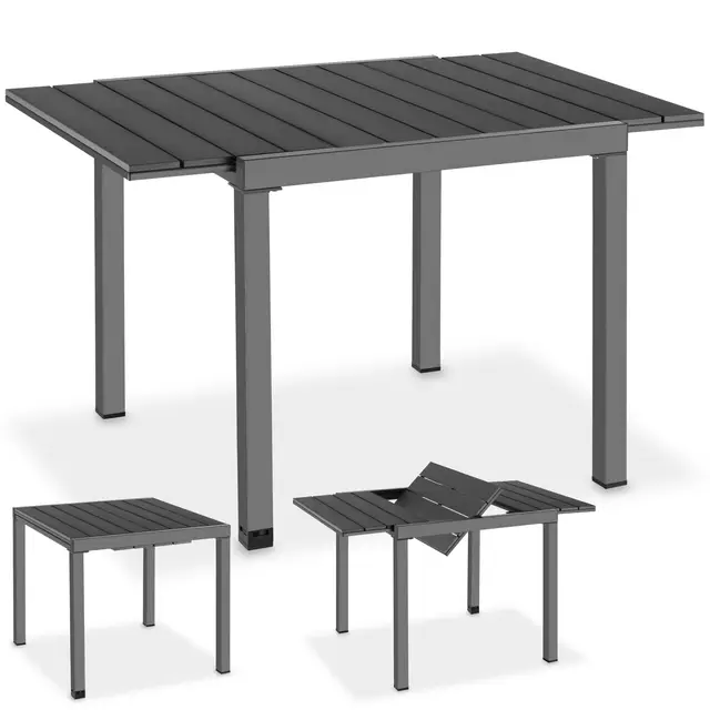 TecTake Aluminium-Gartentisch ausziehbar