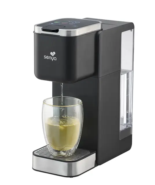 SENYA Teemaschine Tea Time Pro – Touchscreen mit 3 Teesorten und 3 Volumen – elektrischer Wasserkocher für perfekte Teezubereitung von losen Teeblättern oder Teebeuteln – 1,2 L Tank – automatische