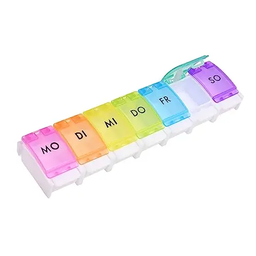 jsdoin tablettenbox 7 tage regenbogen