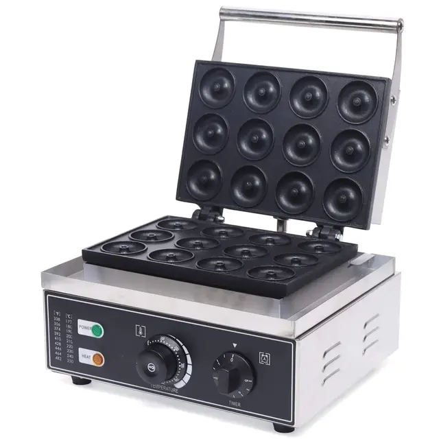 Donut Maschine 12 Stück 1500W Edelstahl Doppelseitig