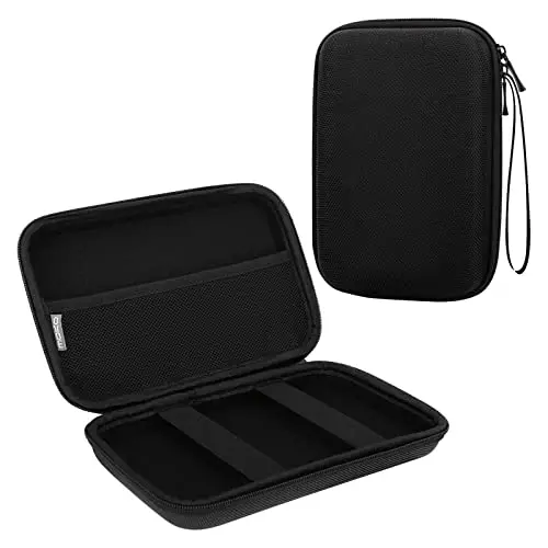 MoKo GPS Navi Tasche Hülle, Universal 7 Zoll Hartschalenetui Case für 7" Navigationsgeräte Garmin, Becker, Tomtom, Magellan mit 7" Bildschirm, Schwarz