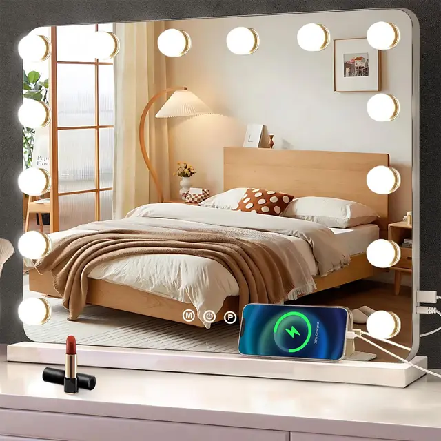 baklon hollywood spiegel 14 led dimmbar