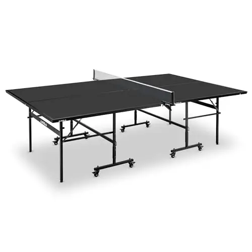 JOOLA Tischtennisplatte Inside 13 Tischtennistisch Indoor klappbares Untergestell – Schneller Aufbau-inklusive Netz, blau, 274 x 152,5 x 76 cm
