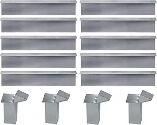 bellissa schneckenzaun 14-teilig metall