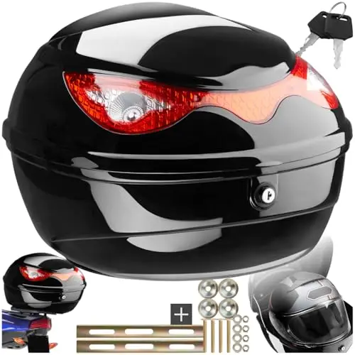tectake motorradkoffer topcase 22 liter