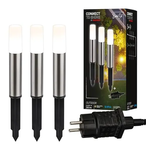 BRILONER LED Gartenpollerleuchte 3er Set
