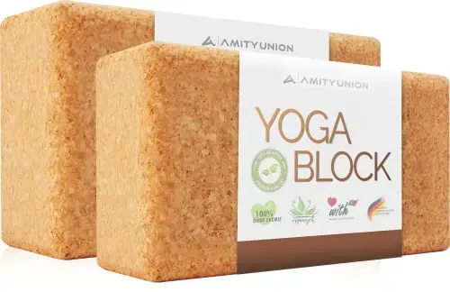AMITYUNION Kork Yoga-Block