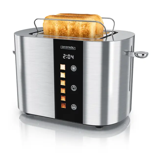 arendo edelstahl toaster touchscreen