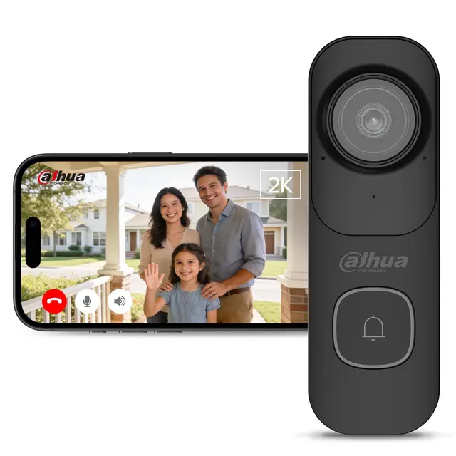Dahua 2K WLAN Video-Türklingel 4MP 120° KI-Erkennung IP65