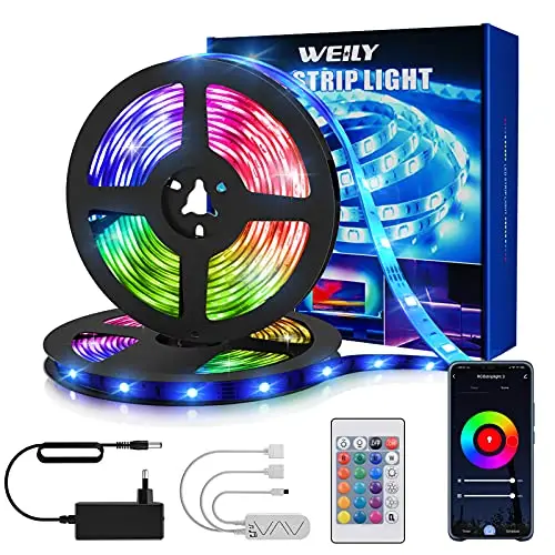 weily smart rgb ledstreifen 15m wifi