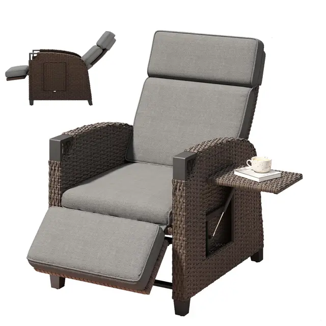 amopatio relaxliege rattan gartensessel
