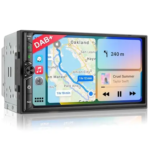 bouwoima doppel din radio dab+ 7 zoll